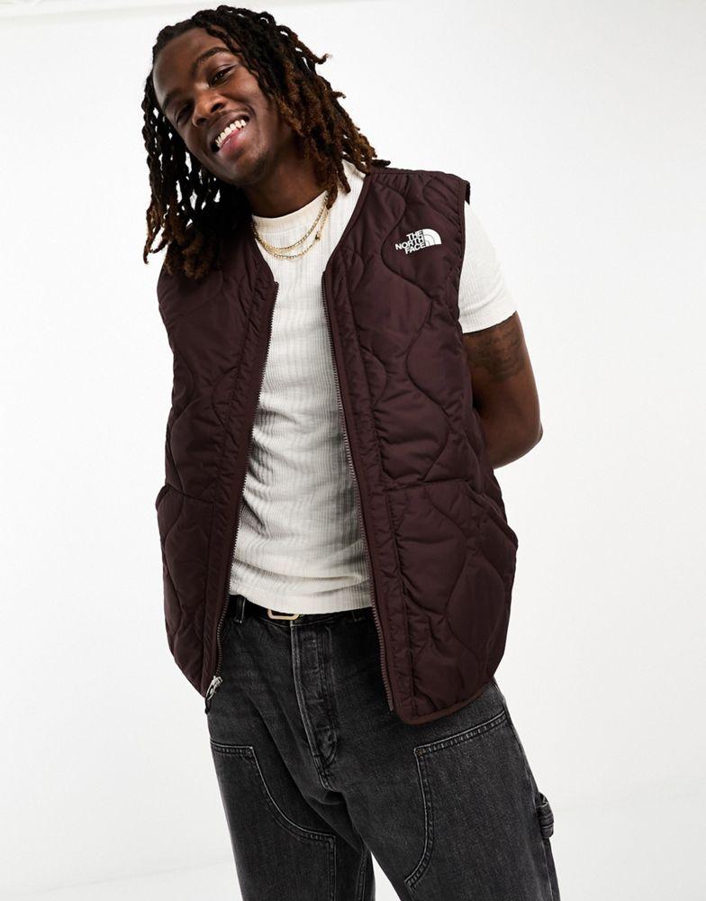 The North Face Ampato quilted zip up liner vest in brown Exclusive