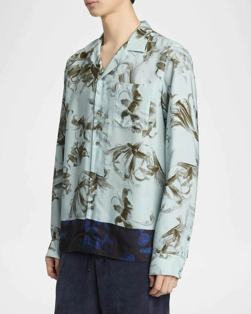 Dries Van Noten Men
s Cartly Floral Contrast-Trim Dress Shirt 4
