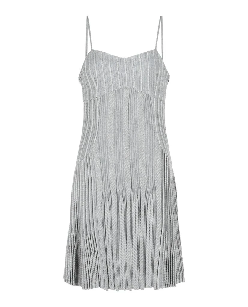 verona light blue floral print off the shoulder lace dress Romantic Clip Dot Maxi Slip Dress main image 1