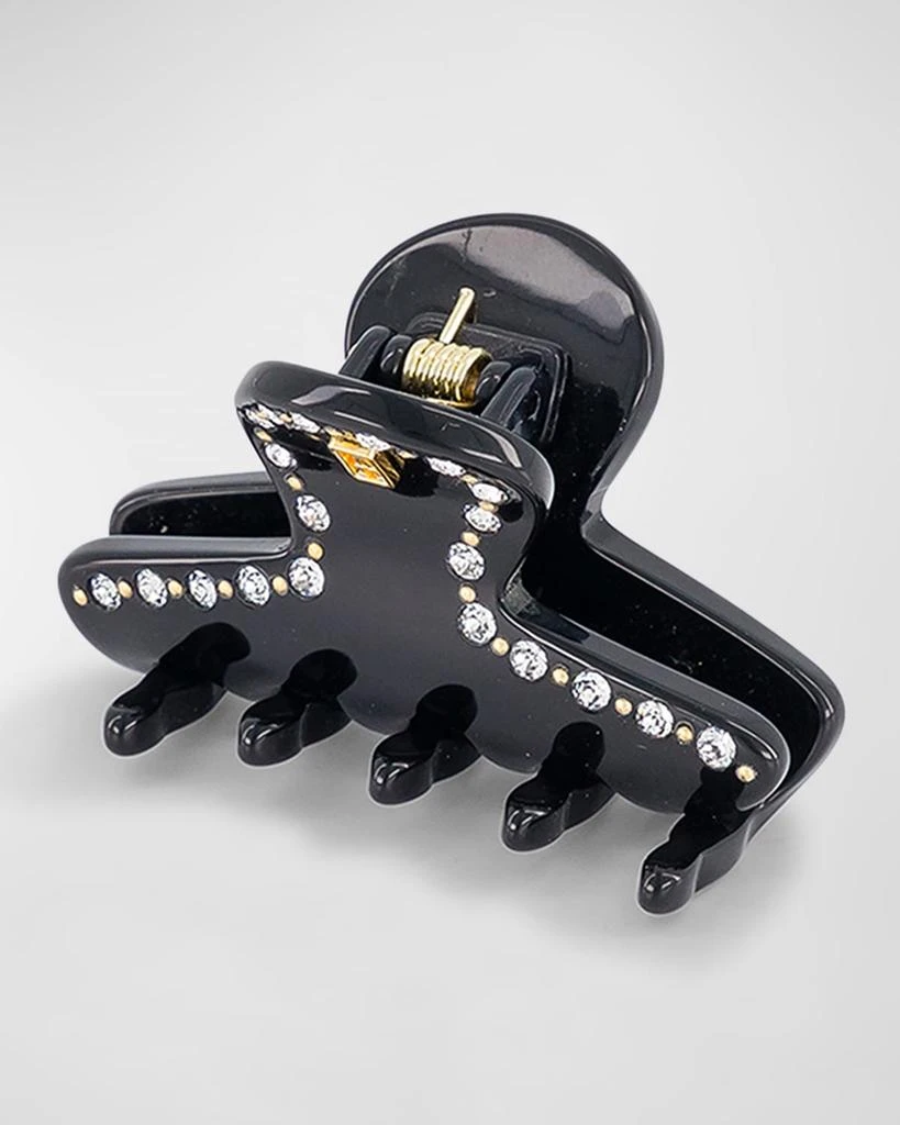 Alexandre de Paris Rapail Small Acetate & Crystal Claw Clip 2