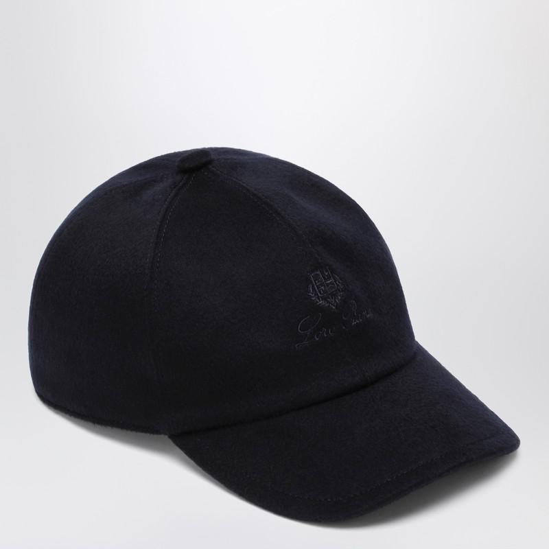 Loro Piana Navy blue cashmere beanie