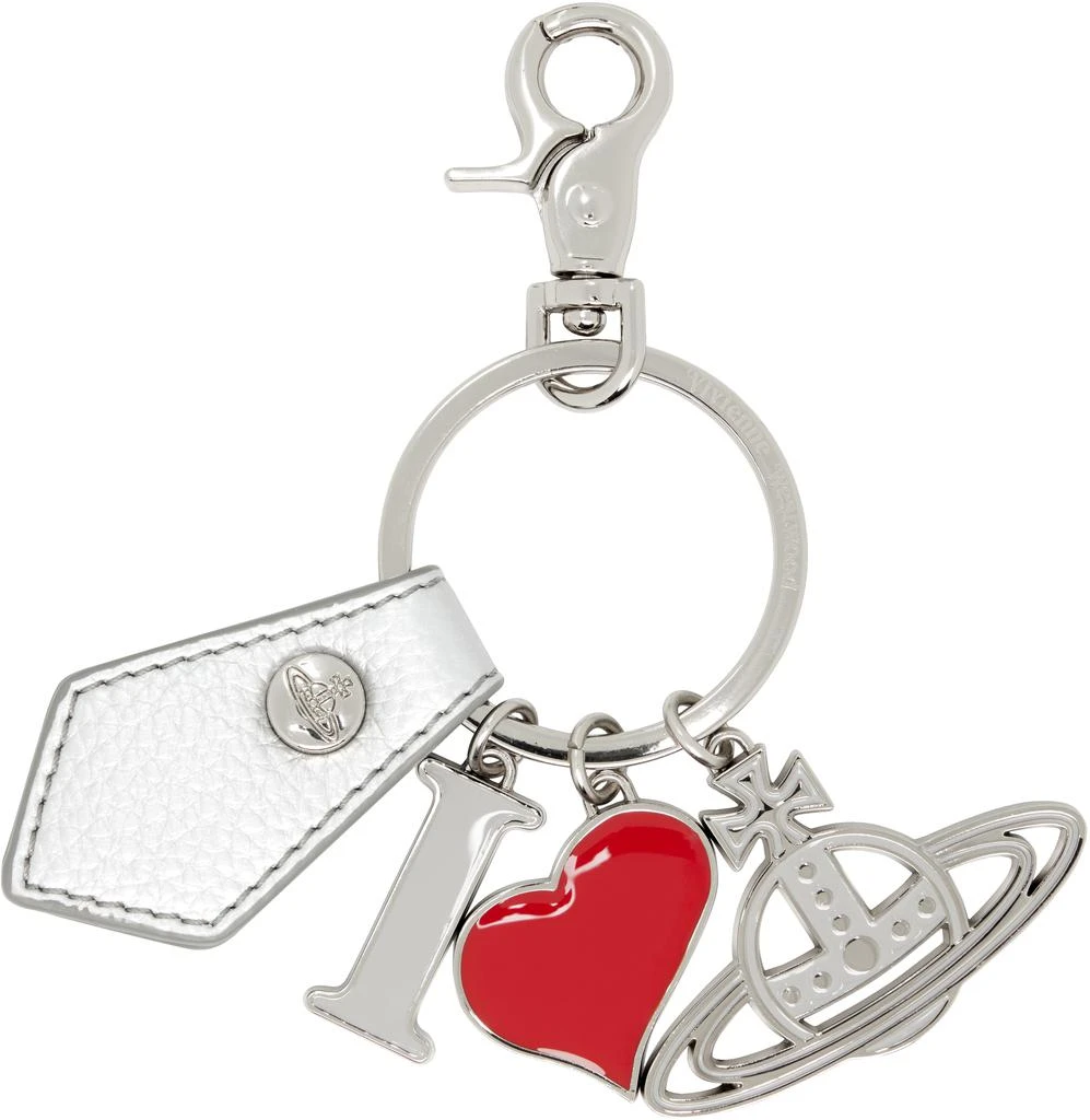 Vivienne Westwood Silver 
I Love Orb
 Keychain