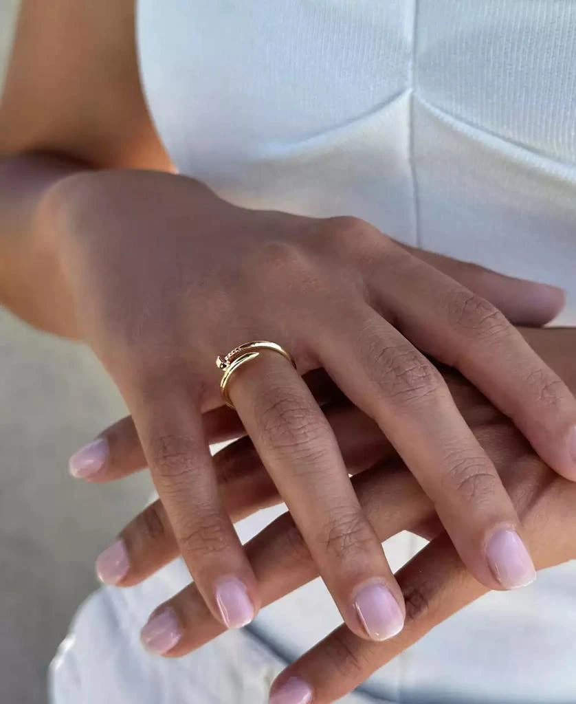 ADORNIA Gold Plated Nail Ring 2