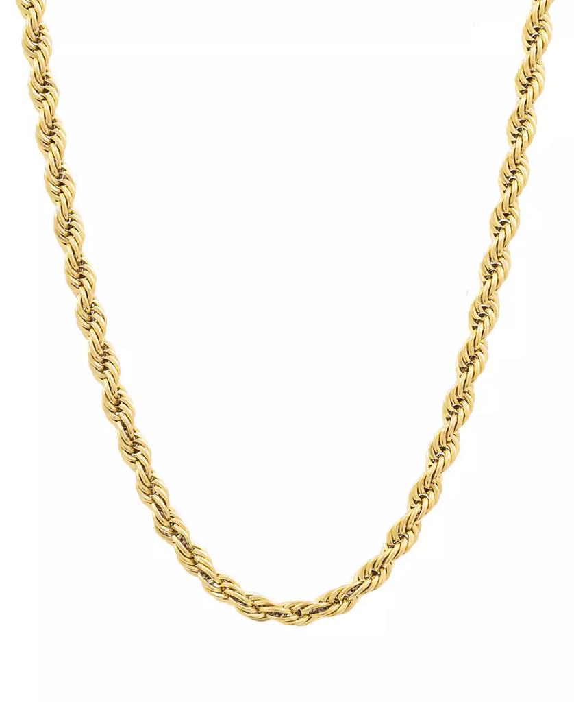 LEGACY for MEN by Simone I. Smith Men
s Rope Link 24" Chain Necklace in Gold-Tone Ion-Plated Stainless Steel