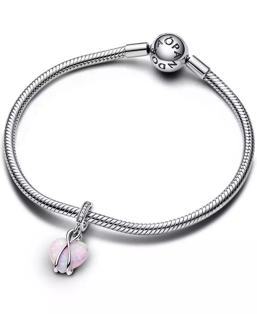 PANDORA Mom Opalescent Heart Dangle Charm 3