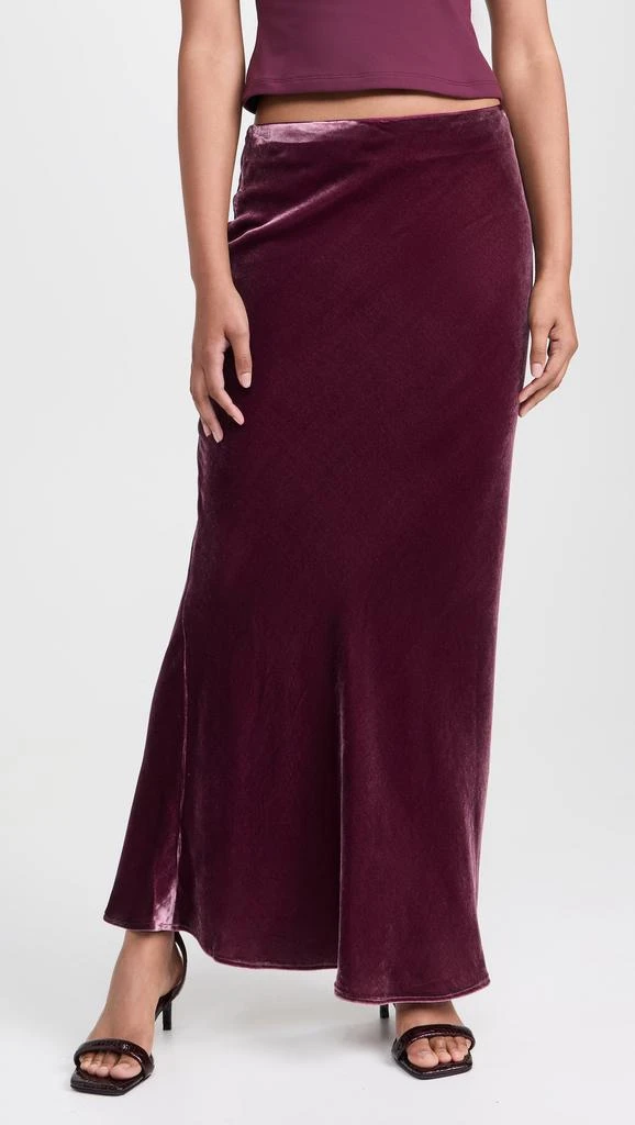 Susana Monaco Velvet Silk Bias Skirt 1