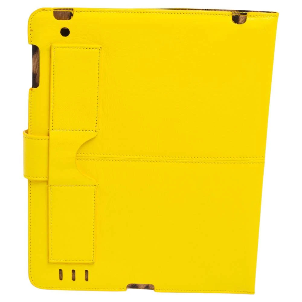 Roberto Cavalli Roberto Cavalli Yellow Leather Logo Buckle Detail Tablet Case 4