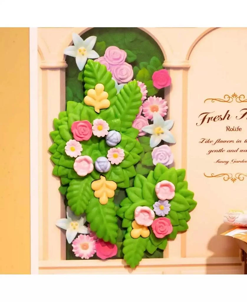 Robotime 3D Puzzles DIY Miniature Dollhouse Fresh Flower Shop Flower Shop Building Set Toys Playset Decorative Ornaments 5