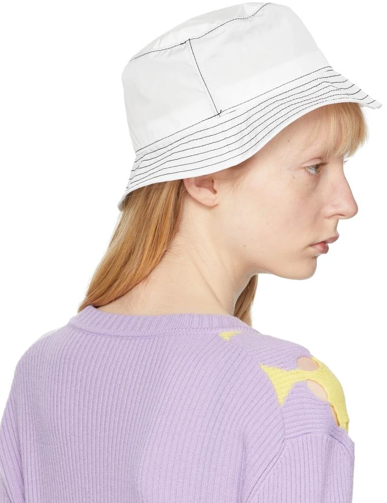 MAISON MICHEL White Jason Bucket Hat 3