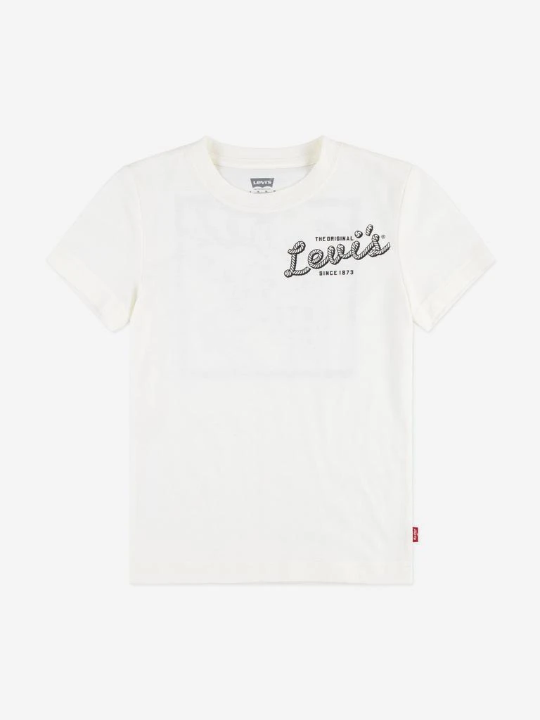 Levi's Levi's Boys Pizza Delivery Cowboy T-Shirt in Ivory 1