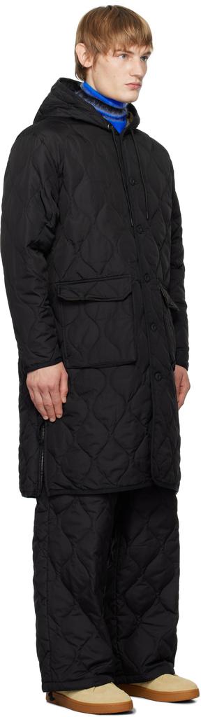 Taion Black Military Hood Long Down Coat