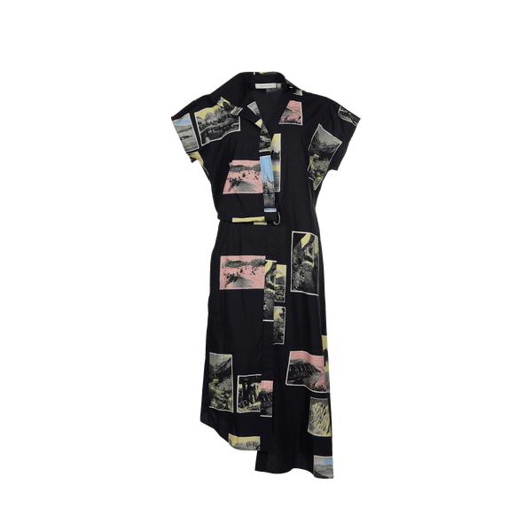 Cedric Charlier Asymmetrical cotton poplin Dress