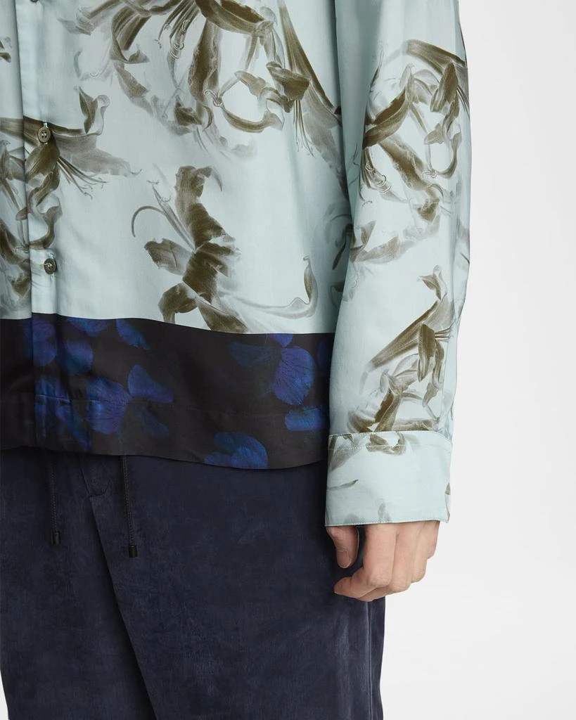 Dries Van Noten Men
s Cartly Floral Contrast-Trim Dress Shirt 5