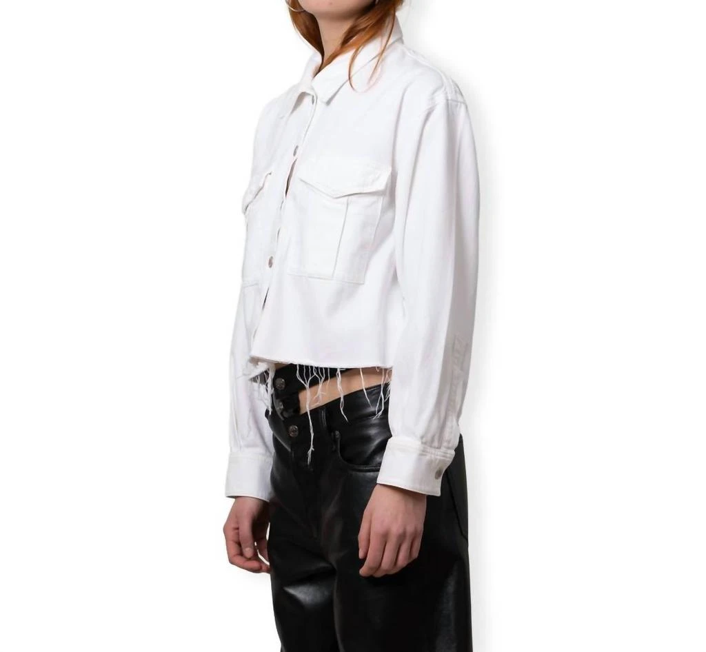 AGOLDE Nyx Denim Shirt In Flour 2