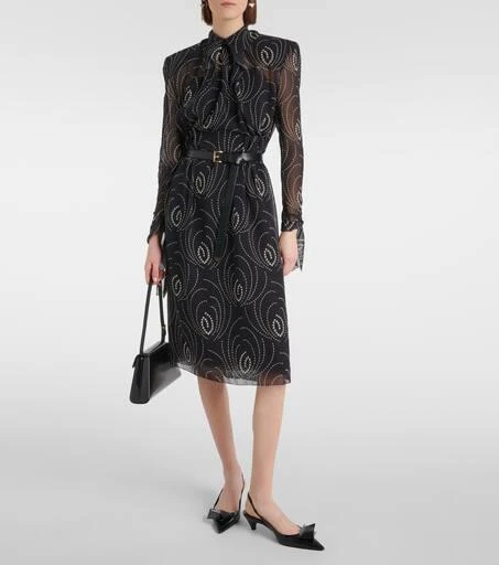 Prada Printed georgette midi dress - Dresses & Skirts - Free Shipping -  BeyondStyle