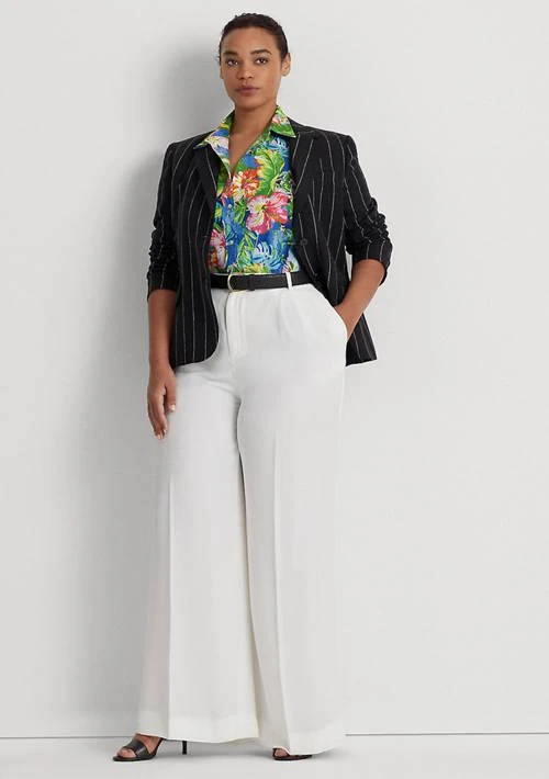 Ralph Lauren Ralph Lauren Plus Size Pinstripe Linen Blazer 4