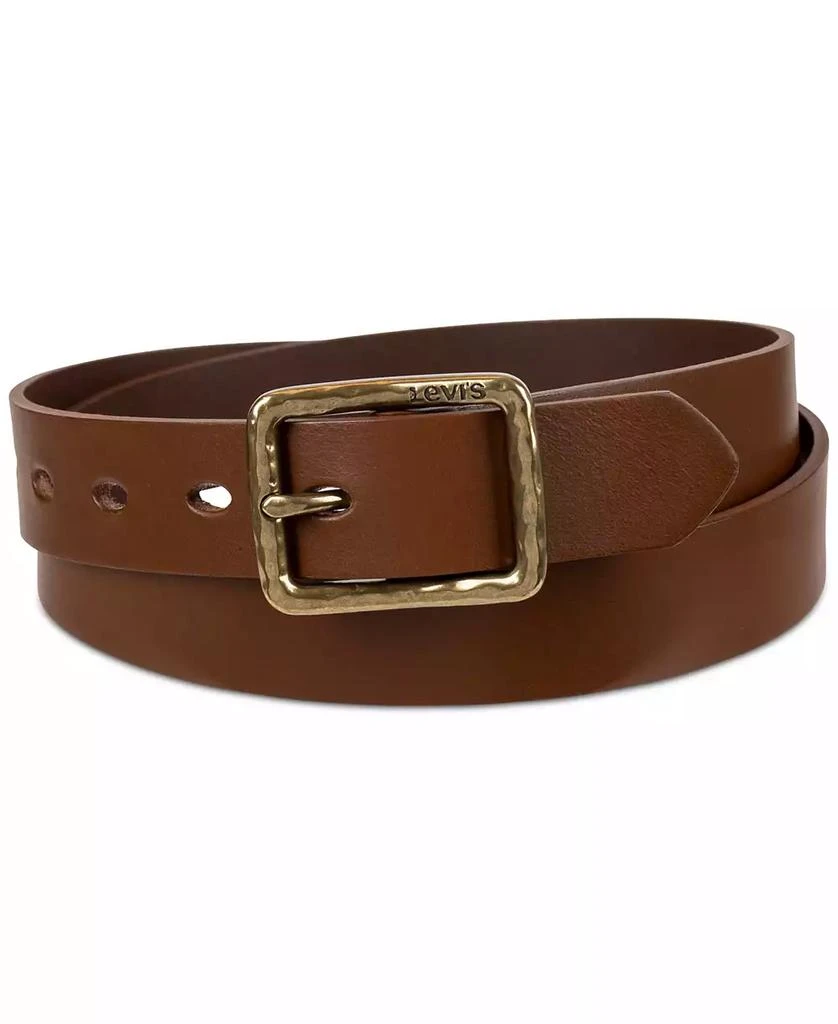 Levi's Women's Hammered Center Bar Buckle Casual Leather Belt 1