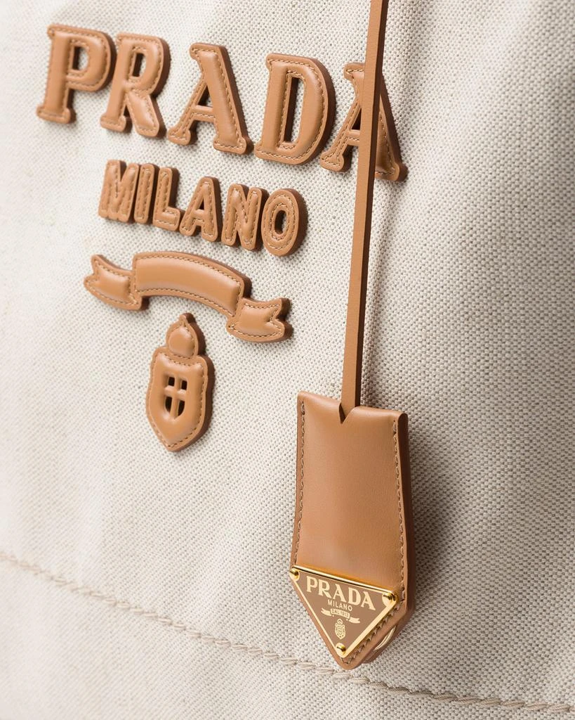 Prada Logo Canvas Tote Bag 6