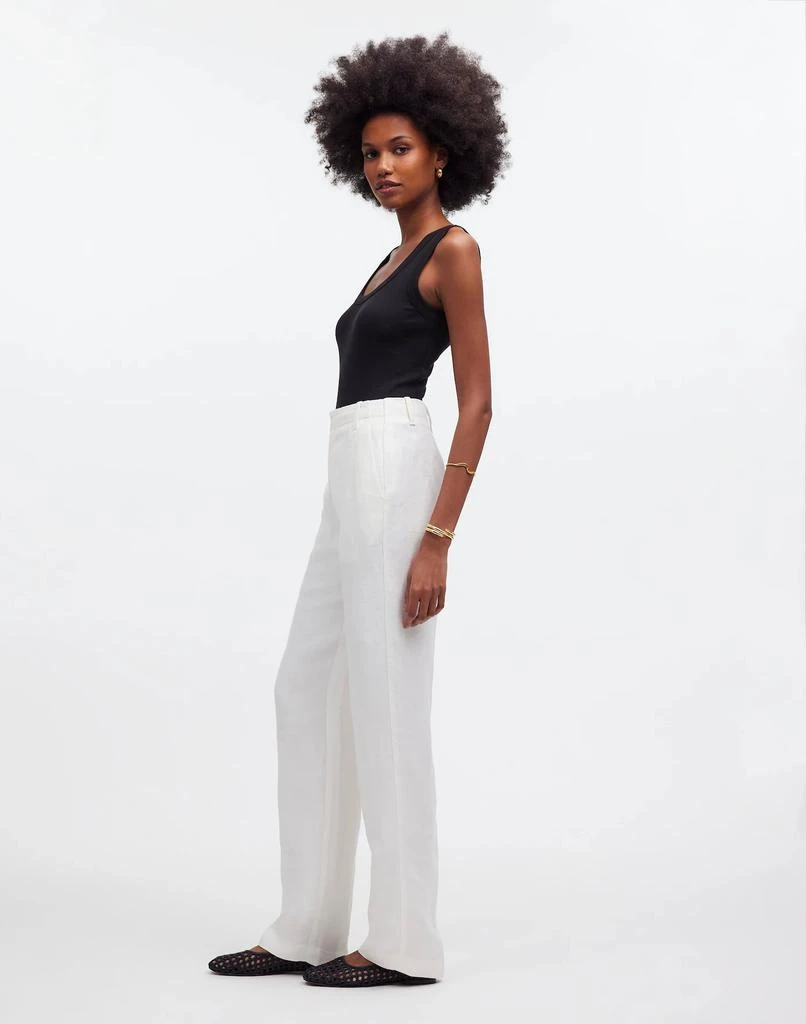 Madewell Mid-Rise Straight Pants in Linen Blend 3