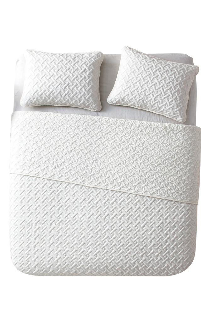 VCNY Home Nina Embossed Basketweave Quilt Set - Twin