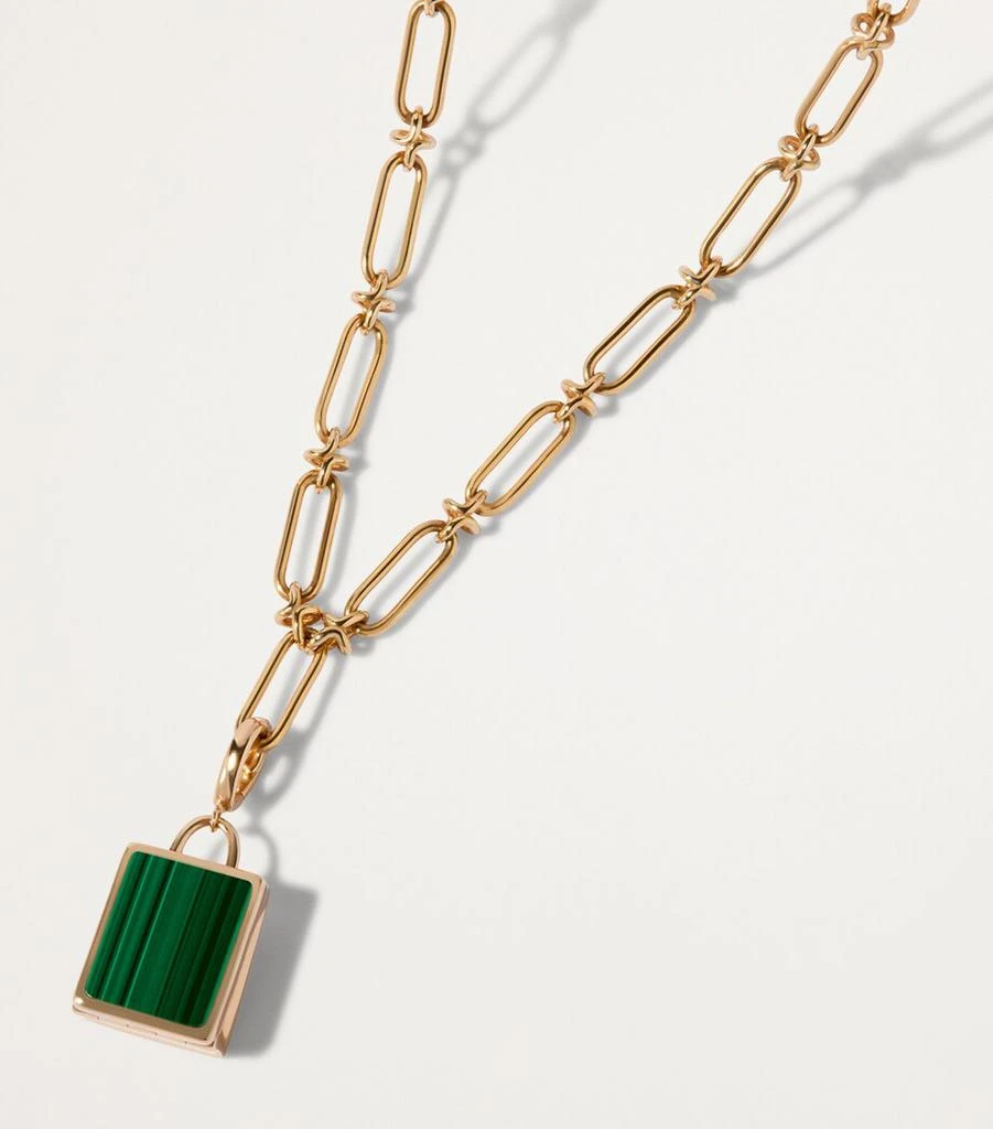 Annoushka x Harrods Yellow Gold and Malachite My Life in Charms Shopping Bag Locket Charm 3