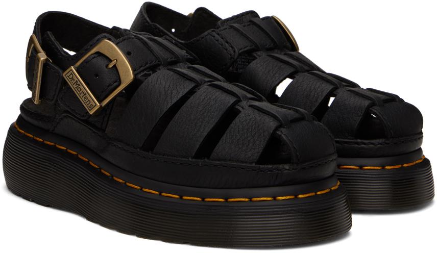 Dr Martens★WRENLIE LEATHER FISHERMAN SANDALS★兼用★BLACK Dr. Martens Black Wrenlie Sandals - Shoes - BeyondStyle