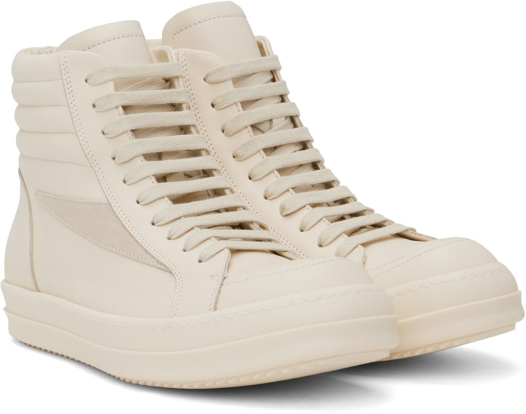 関税込【RICK OWENS】ベージュ Hollywood Vintage High Sneaks Beige Hollywood Vintage Sneaks Sneakers by Rick Owens on Sale