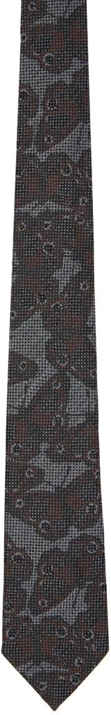 Dries Van Noten Gray Printed Tie 1
