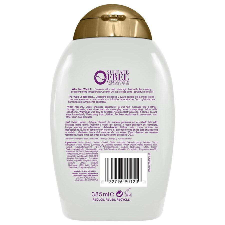 OGX Extra Strength Damage Remedy + Coconut Oil Shampoo Coconut Milk, Tangerine, & Warm Vanilla