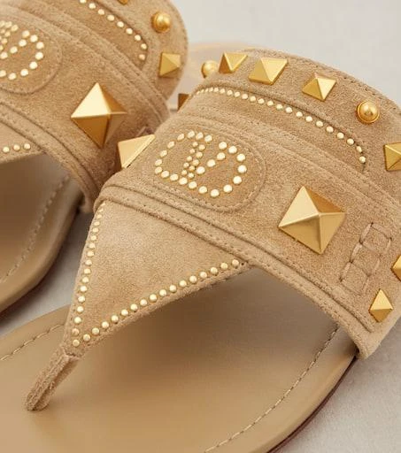 Valentino Plaster Caster suede thong sandals 5