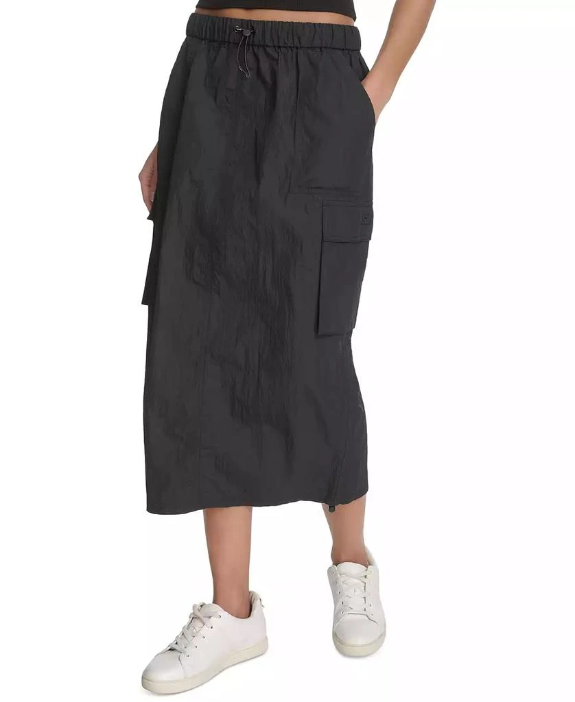 Starter Women's Solid-Color Pull-On Midi Cargo Skirt 1