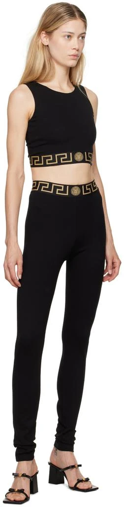 Versace Black Greca Border Sport Bra 4