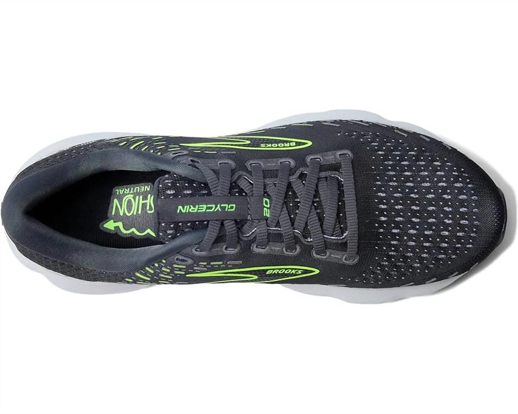 Brooks Women's Glycerin 20 Running Shoes ( B Width ) In Ebony/white/nightlife 2