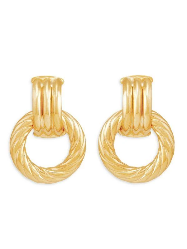 Saks Fifth Avenue 14K Yellow Gold Twisted Earrings 3