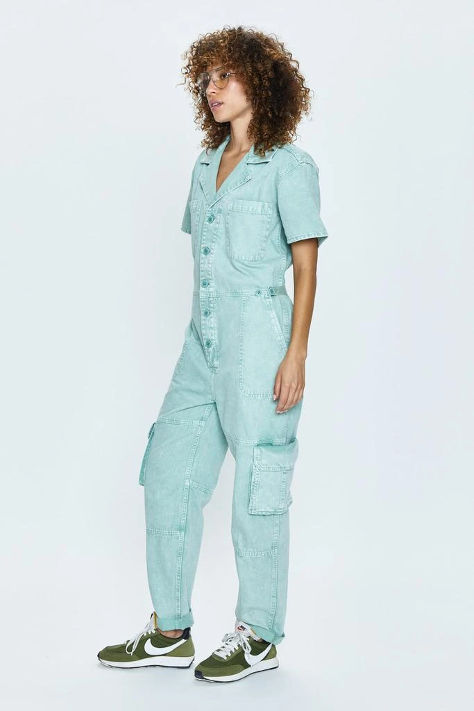 Pistola Denim Grover Cargo Jumpsuit - Aloe Snow 3