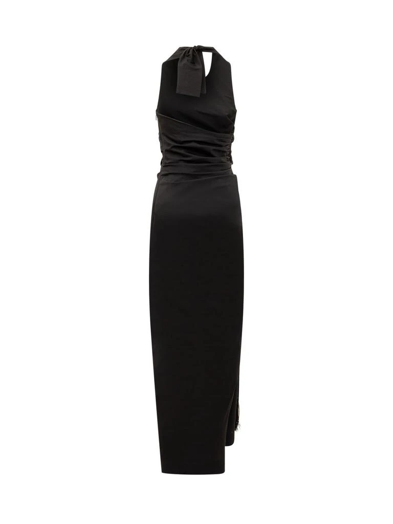 Salvatore Ferragamo Ferragamo Halterneck Gathered Dress 2