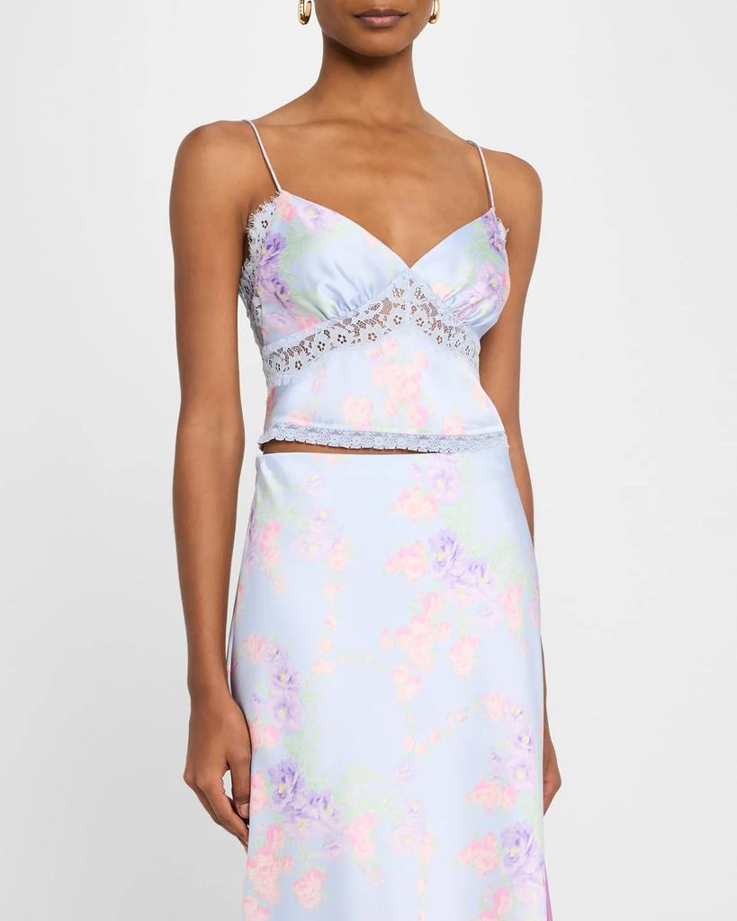 LOVESHACKFANCY Spritely Satin Floral Cami 4