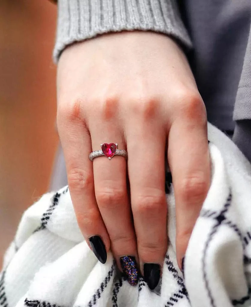 Macy
s Ruby (3/4 ct. t.w.) 
White Sapphire (1 ct. t.w.) Band in Sterling Silver 3