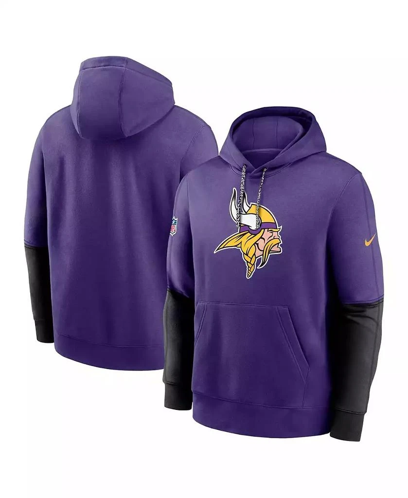 NIKE Men's Purple Minnesota Vikings 2024 Sideline Club Pullover Hoodie 1