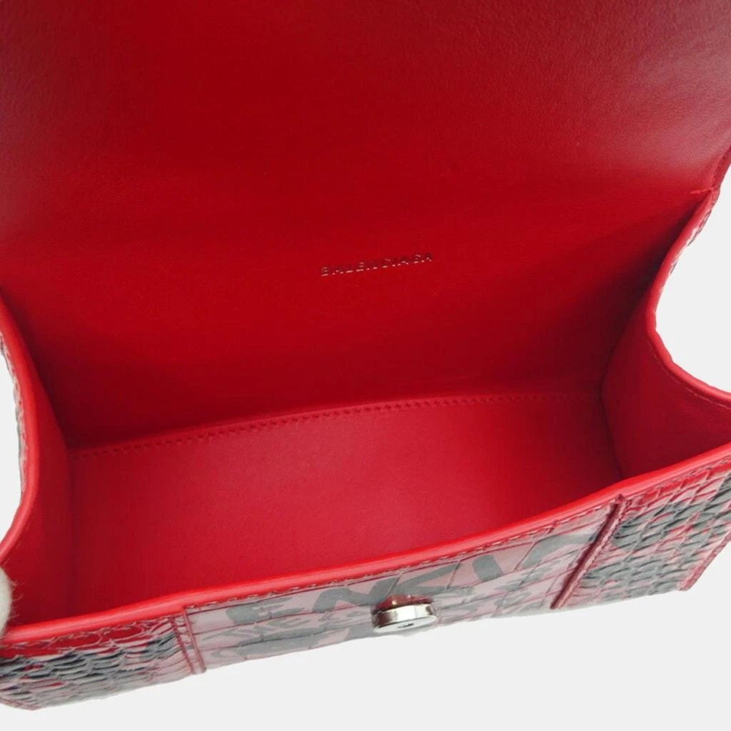 Balenciaga Balenciaga Red Leather Graffiti Hourglass XS Top Handle Bags 5