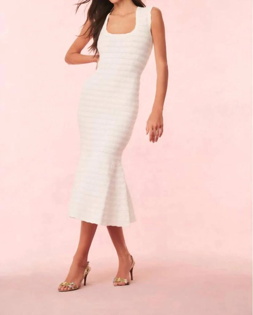 formal white dress with flowers Baltic Born Womens Kamila Tulle Maxi Dress | White Floral main image 0
