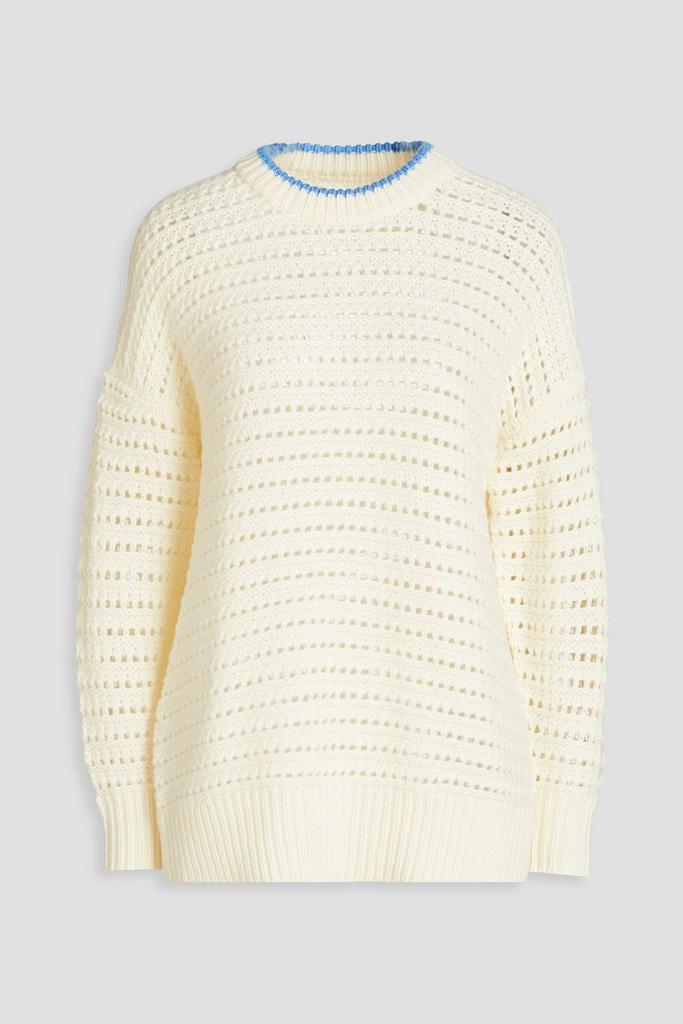 Chinti & Parker Crocheted wool and cashmere-blend sweater