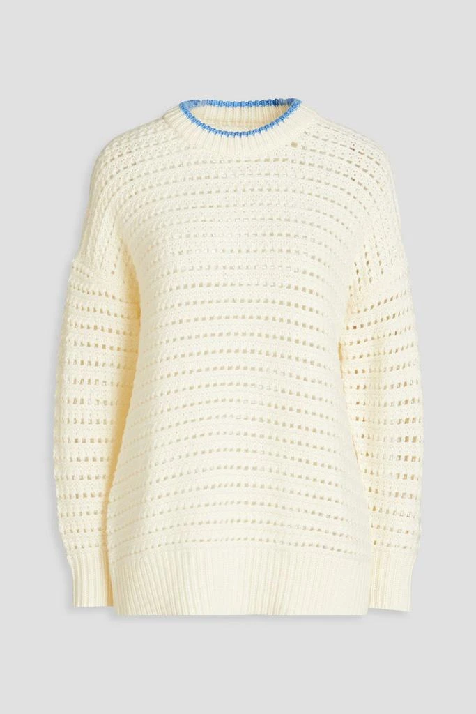 Chinti & Parker Crocheted wool and cashmere-blend sweater 1