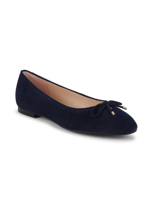 Stuart Weitzman Gabby Bow Suede Ballerina Flats 2