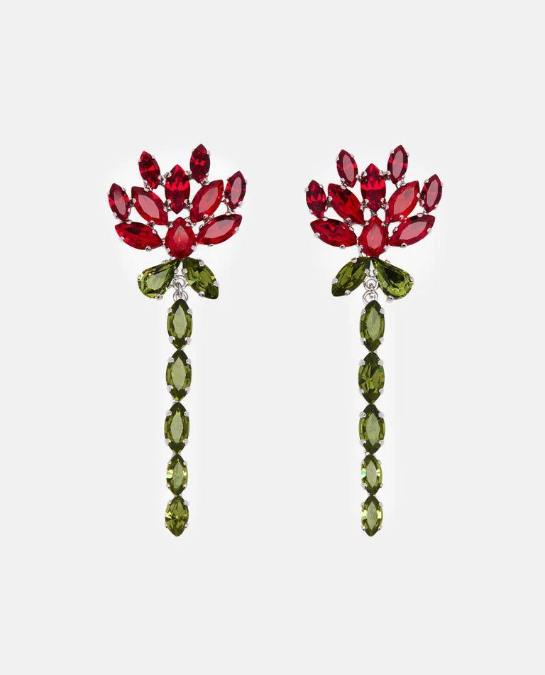 Simone Rocha Crystal Carnation Drip Earrings 1