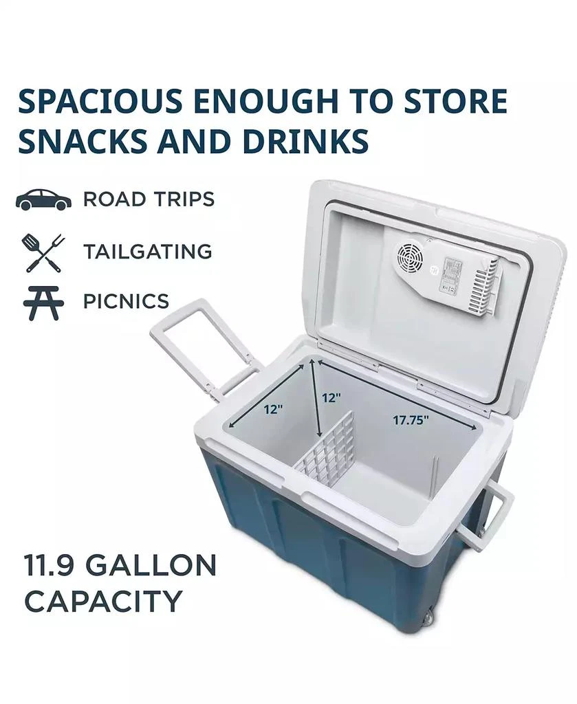 Ivation Electric Cooler 
Warmer, 45 L Portable Cooler w/Wheels 2