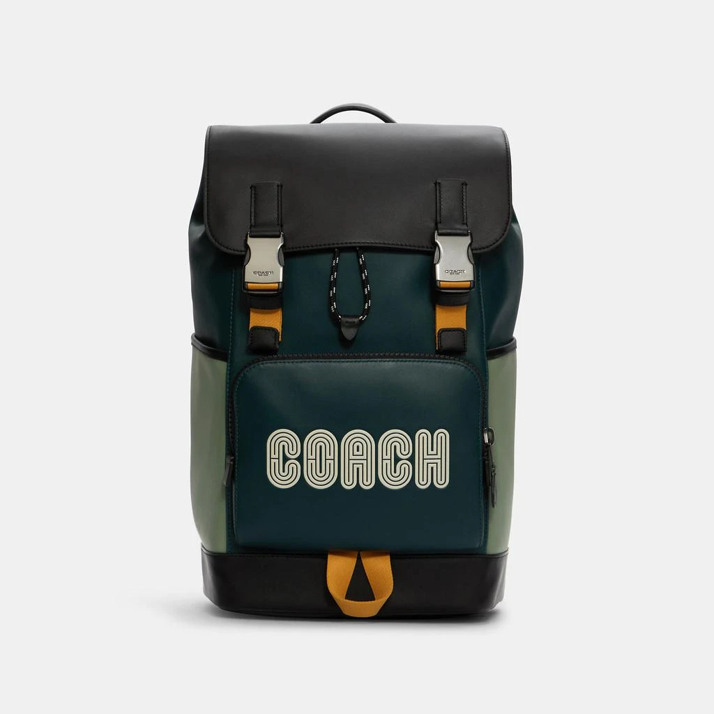 COACH COACH Track Backpack In Colorblock With Coach Patch 1