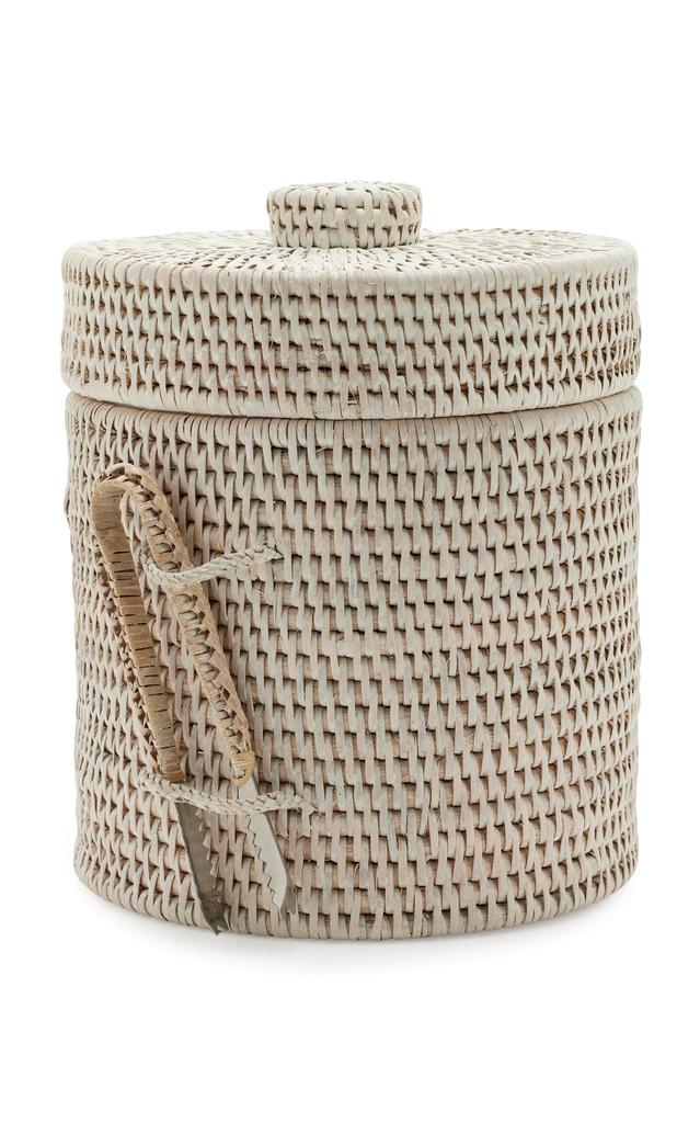 MoDA Moda Domus - Rattan Ice Bucket - White - Moda Operandi