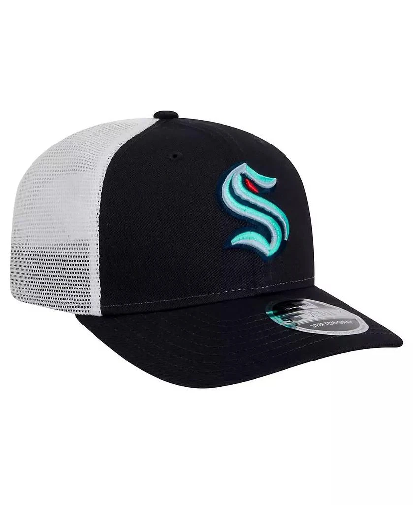 New Era Men's Navy/White Seattle Kraken Core Trucker 9SEVENTY Stretch-Snap Hat 4