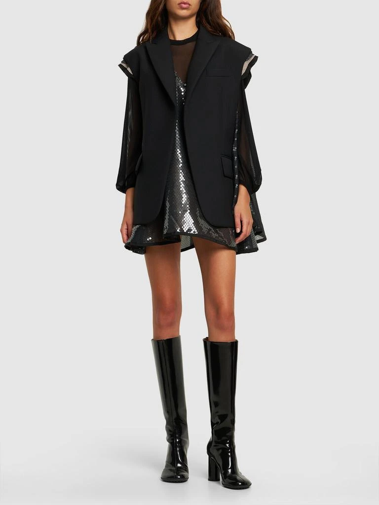 SACAI Neoprene Vest W/ Sequined Dress 1